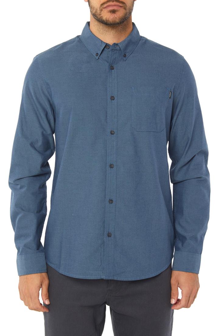 Men's O'neill Banks Oxford Woven Shirt, Size - Blue