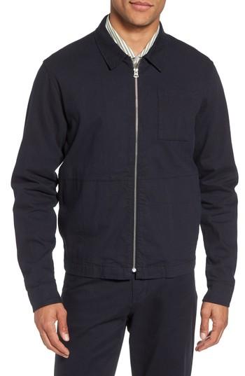 Men's Ymc Bowie Zip Front Shirt - Blue