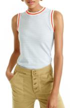 Women's J.crew Jackie Stripe Cotton Shell