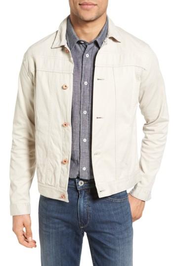 Men's Billy Reid Cullen Selvedge Denim Jacket - Beige