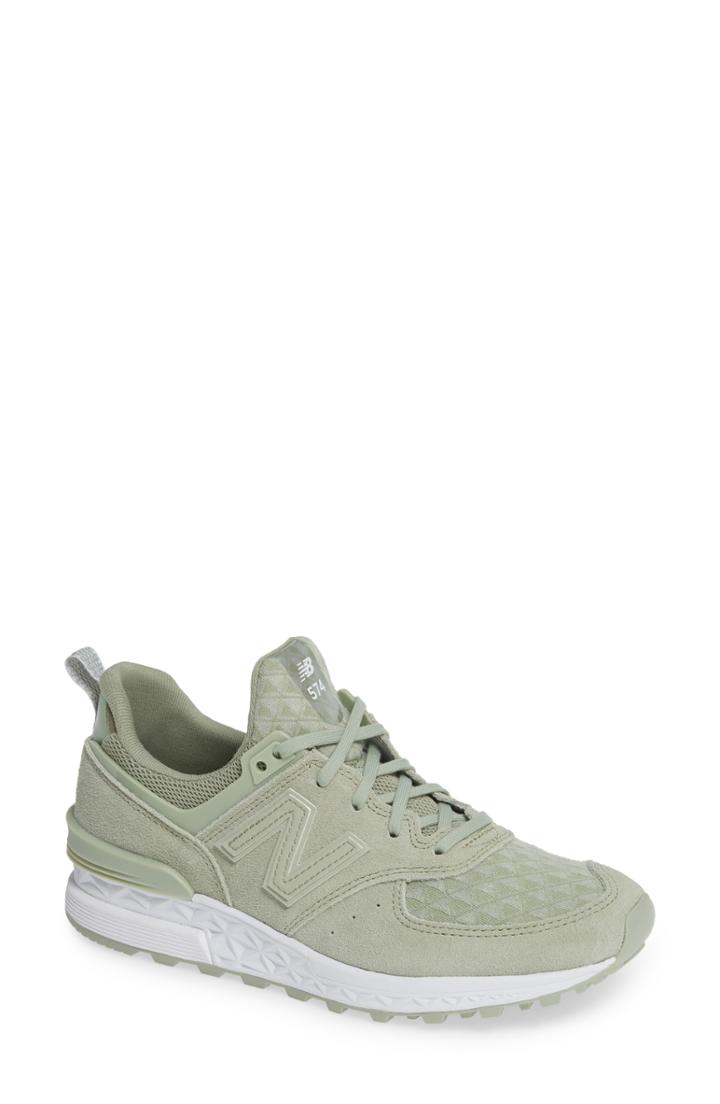 Women's New Balance 574 Sneaker .5 B - Green
