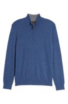 Men's Thomas Dean Merino Wool Blend Quarter Zip Sweater