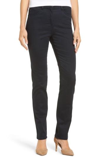 Women's Brax Cozy Cotton Blend Straight Leg Pants - Blue