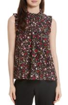 Women's Kate Spade New York Boho Floral Ruffle Trim Top