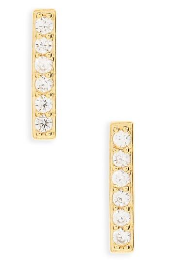 Women's Nordstrom Precious Metal Plated Cubic Zirconia Bar Earrings