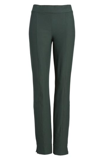 Women's Eileen Fisher Slim Knit Pants, Size - Green