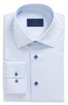 Men's David Donahue Regular Fit Solid Dress Shirt - 36/37 - Blue