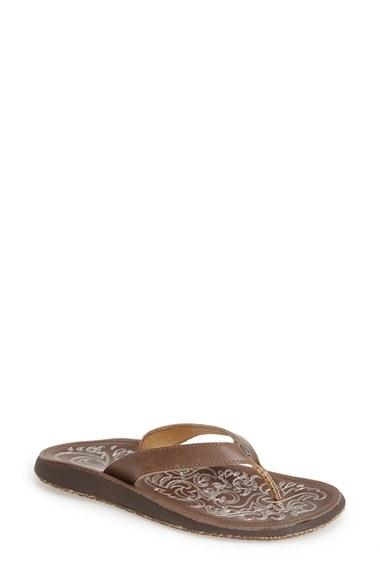 Women's Olukai 'paniolo' Thong Sandal M - Grey