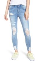 Women's Vigoss Marley Distressed Crop Skinny Jeans - Blue