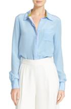 Women's Diane Von Furstenberg Carter Silk Blouse - Blue
