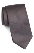 Men's Ted Baker London Solid Woven Silk Tie, Size - Grey