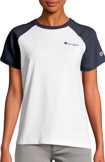 Women's Champion Ringer Tee - White