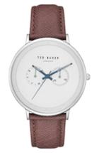 Men's Ted Baker London Brad Multifuntion Leather Strap Watch, 42 Mm