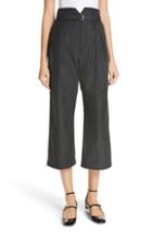 Women's Red Valentino Belted Pleat Front Pants Us / 46 It - Black