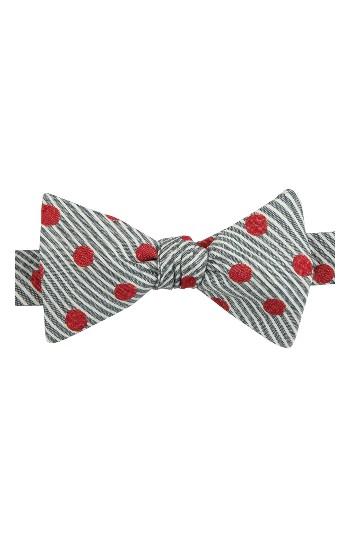 Men's Ted Baker London Seersucker Dot Bow Tie, Size - Blue