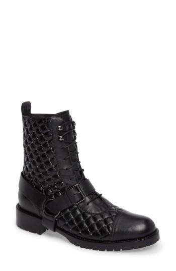 Women's Valentino Garavani Rockstud Quilted Harness Bootie