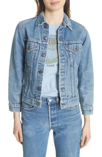 Women's Elizabeth And James Abby Denim Jacket, Size - Blue