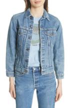 Women's Elizabeth And James Abby Denim Jacket, Size - Blue