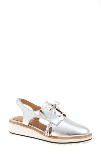 Women's Linea Paolo Mary Platform Oxford M - Metallic