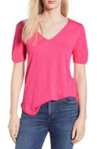 Women's Gibson X Hi Sugarplum! Anna Maria Twist Sleeve Tee, Size - Pink