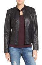 Women's Bernardo Kirwin Leather Jacket - Black