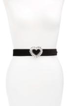 Women's Kate Spade New York Stone Heart Belt - Black/ Silver