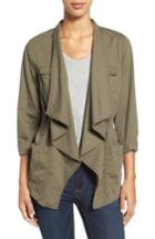 Women's Caslon Draped Utility Jacket, Size - Green