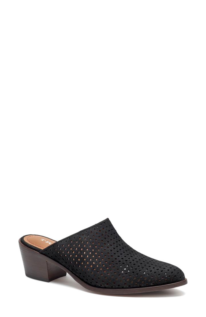 Women's Trask Teresa Perforated Mule .5 M - Black