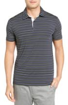 Men's Bobby Jones File Tech Stripe Golf Polo - Blue