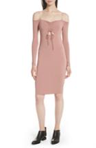 Women's T By Alexander Wang Stretch Jersey Off The Shoulder Dress - Pink
