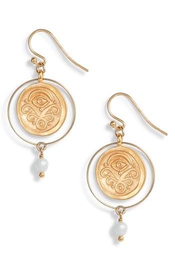 Women's Chan Luu Amazonite Coin Earrings