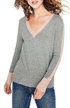 Women's Boden Cricket Cotton Wool Contrast Detail Sweater - Grey