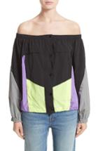 Women's Alexander Wang Colorblock Off The Shoulder Top