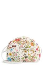 Gucci Small Trapuntata Floral Quilted Crossbody Bag - White