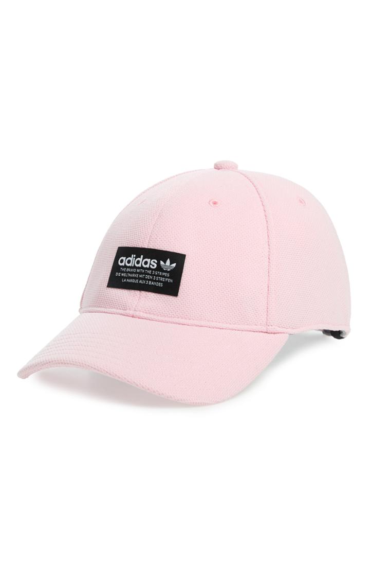 Men's Adidas Originals Pique Precurve Ball Cap - Pink