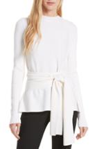 Women's Dvf Devin Belted Sweater - Ivory