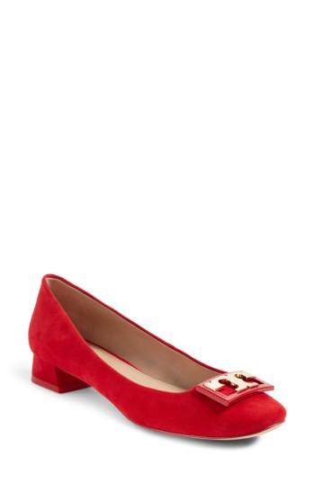 Women's Tory Burch Gigi Block Heel Pump M - Red