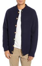 Men's Ymc Baseball Cardy Wool Sweater - Blue