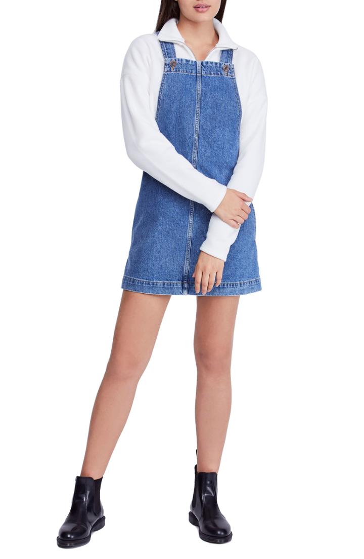 Women's Bdg Urban Outfitters Gaia Denim Pinafore Dress - Blue