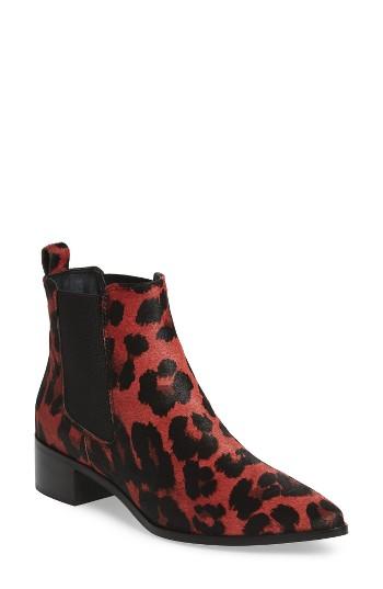 Women's Topshop Amy Rose Genuine Calf Hair Chelsea Boot .5us / 36eu - Pink