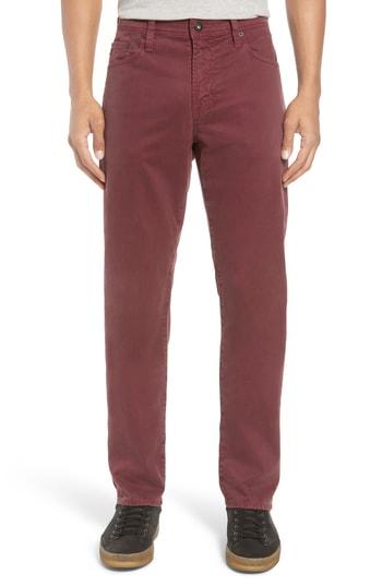 Men's Ag Everett Sud Print Slim Straight Leg Pants X 34 - Burgundy