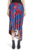 Women's Atlein Jacquard Jersey Asymmetrical Skirt Us / 36 Fr - Blue
