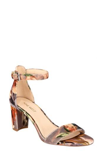 Women's Nine West Pruce Ankle Strap Sandal .5 M - Brown