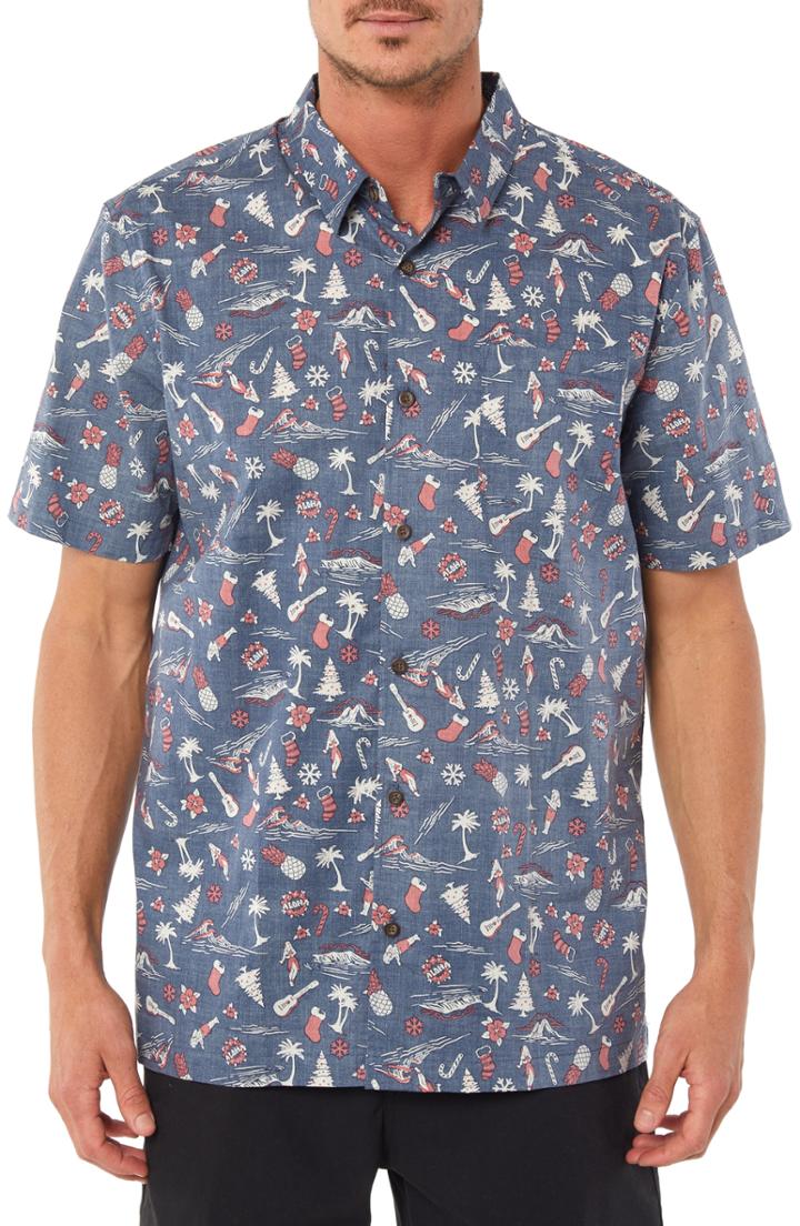 Men's Jack O'neill Cool Yule Fit Sport Shirt, Size Large - Blue