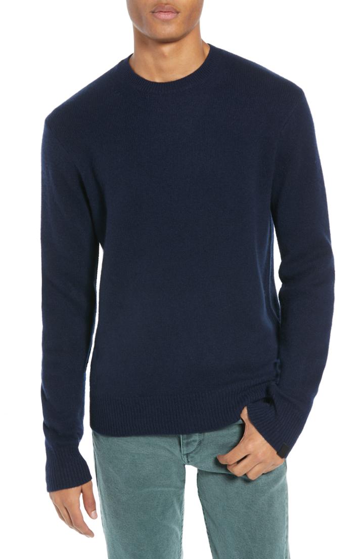 Men's Rag & Bone Haldon Regular Fit Cashmere Sweater - Blue