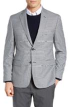 Men's J.b. Britches Classic Fit Check Wool Sport Coat R - Black