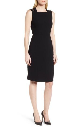 Women's Boss Daphima Strappy Back Sheath Dress - Black