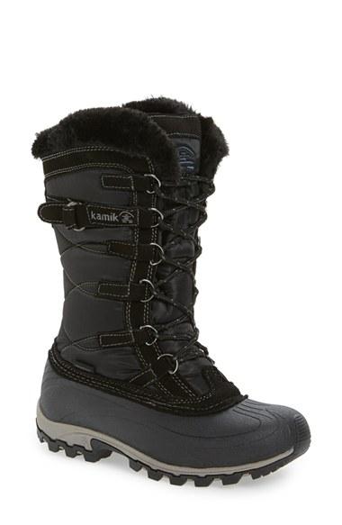 Women's Kamik Snowvalley Waterproof Boot With Faux Fur Cuff