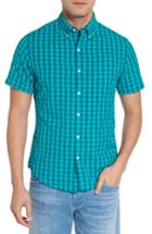 Men's Bonobos Slim Fit Gingham Sport Shirt - Green