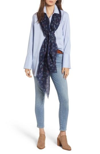 Women's Treasure & Bond Print Wrap, Size - Blue